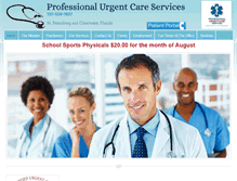 Tablet Screenshot of professionalurgentcare.com